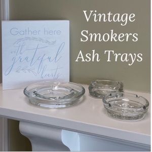 Vintage Ashtrays Beautiful Heavyweight Collectors Pieces Assortment 3 Ashtrays